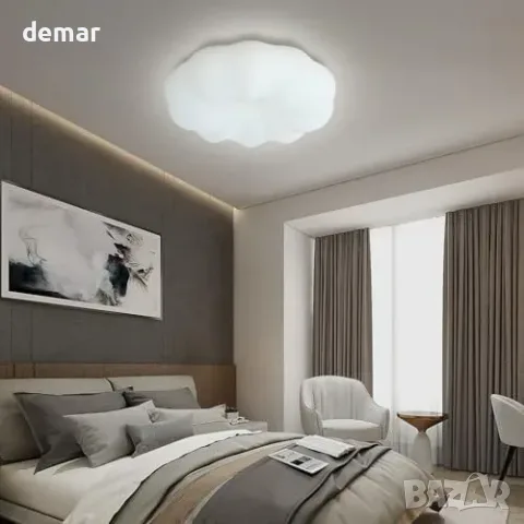 LED плафон цвете и облак 30 W със студена светлина, снимка 4 - Други стоки за дома - 56330050
