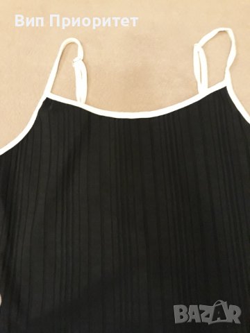 Черна боди с тънка бяла презрамка - секси модел, снимка 5 - Корсети, бюстиета, топове - 39217771
