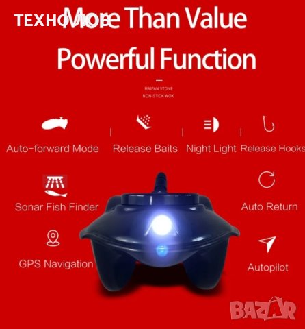 Лодка за захранка-40 точки GPS катамаран BOATMAN бонус сак,зарядно и на 12 волта, снимка 3 - Стръв и захранки - 42443894