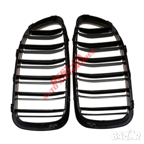 Черни двойни бъбреци пиано лак БМВ BMW 5-та серия F10 F11 2010 - 2016, снимка 4 - Аксесоари и консумативи - 44655322