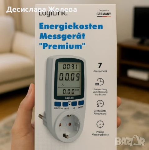 Енергометър LogiLink „Premium“ – измервател на разхода на електроенергия