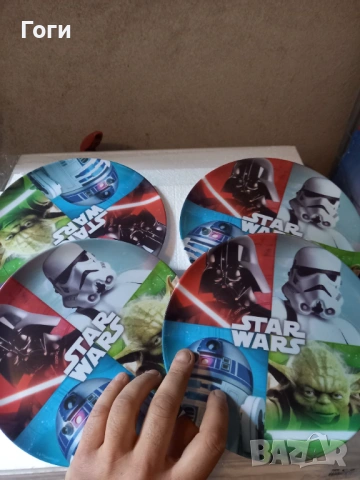 Детски Чинии на STAR WARS 4 броя , снимка 2 - Чинии - 54267447