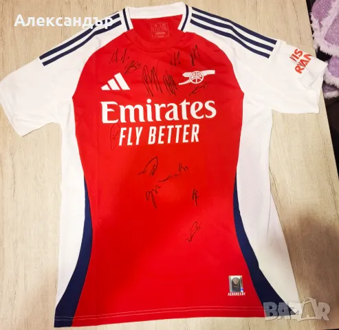 1бр Автентична колекционерска тениска на Арсенал, подписана! Arsenal t-shirt, Original, снимка 1 - Тениски - 49319061