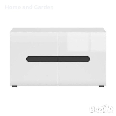 Шкаф за обувки AZTECA TRIO SFK2D — бял гланц, 2 врати