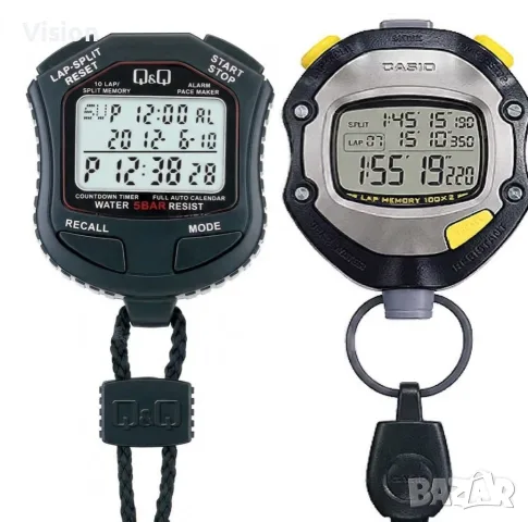 Хронометър Casio HS-70W-1DF Q&Q HS45J. Дигитални Хронометри Касио HS.Функция Темпо 100 Времена