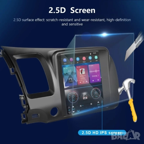 Мултимедия, 9.7", Двоен дин, за Honda Civic, Андроид, навигация, 2 Дин Хонда, плеър, с Android, снимка 6 - Аксесоари и консумативи - 51584345