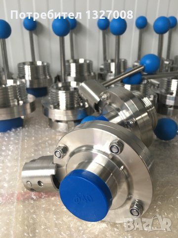 Кран бътърфлай DN 40 гайка/резба неръждаем, снимка 6 - Водни помпи - 30268699