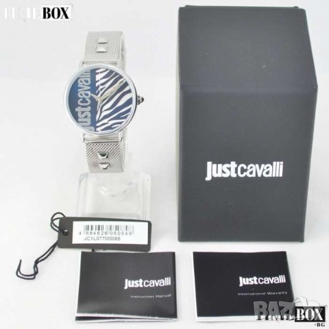 JUST CAVALLI Zebra Mesh Blue JC1L077M0065. Нов дамски часовник, снимка 5 - Дамски - 30501559