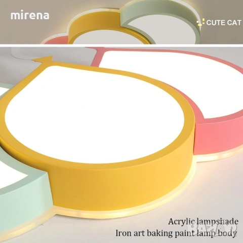 LED ЛЕД детски полилей лампа димируемо дистанционно балон, анимационен, снимка 2 - Лампи за таван - 53145108