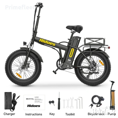 Hidoes F3 PRO Electric Bike | Range up to 110 km | 45 km/h | Powerful E-bike for City and Work, снимка 5 - Велосипеди - 54180183