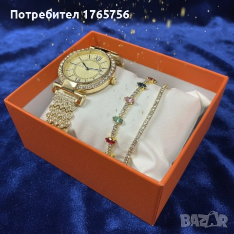 Дамски комплект часовник + 2 гривни;, снимка 2 - Дамски - 53377936