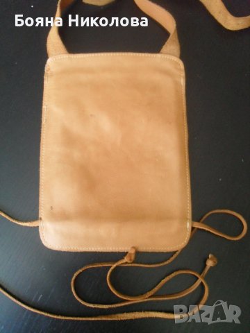 Чанта за носене на пари и документи до тялото -кожа, ръчна изработка- НОВА, снимка 5 - Чанти - 36771692