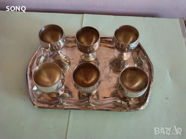 Страхотен Посребрен Сервиз, снимка 2 - Антикварни и старинни предмети - 51156002