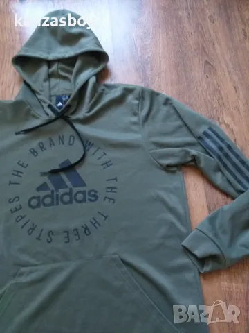 adidas Sport Id Pullover Hoodie Olive - страхотно мъжко горнище КАТО НОВО Л, снимка 4 - Спортни дрехи, екипи - 48510008