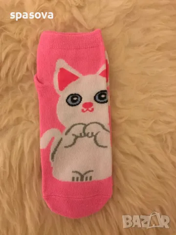 Детски чорапи с котенце 34-37 нови, снимка 1