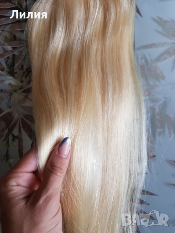 Индийска коса на клипси 140гр. 51см. 100% естествена коса! 60, снимка 2 - Аксесоари за коса - 34171133