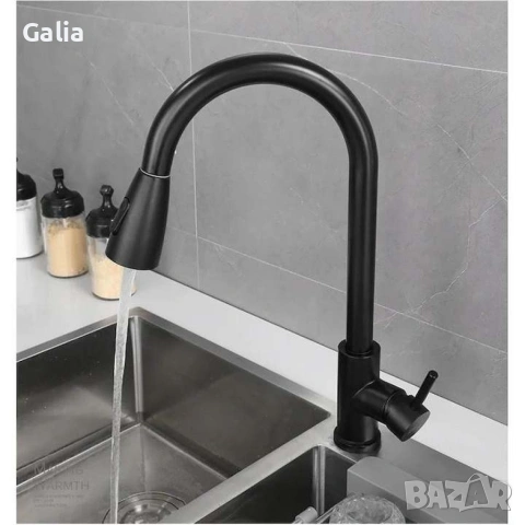 Кухненски смесител с издърпващ се душ, снимка 4 - Смесители - 54237897