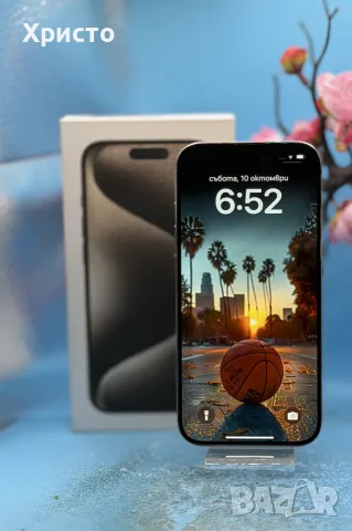 Apple iPhone 15 Pro, 128GB, 5G, Natural Titanium, снимка 4 - Apple iPhone - 56469805