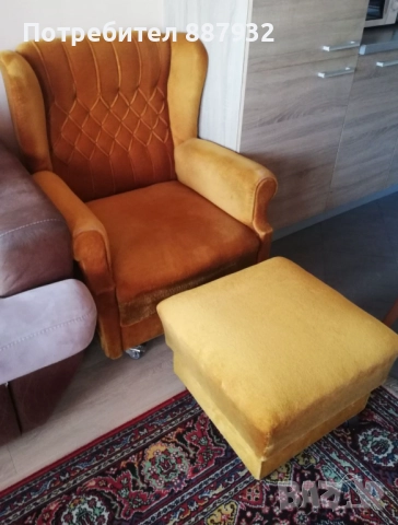 Продавам фотьойли и табуретки, снимка 3 - Дивани и мека мебел - 51712850