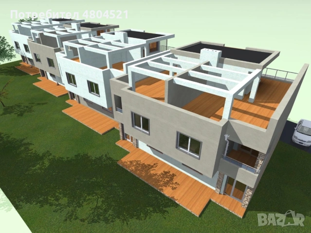 Нова двуетажна къща с двор и паркоместа в Златитрап