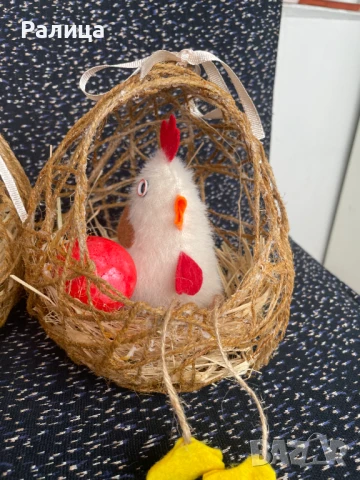 Великденски пиленца от плат, снимка 5 - Декорация за дома - 50699062