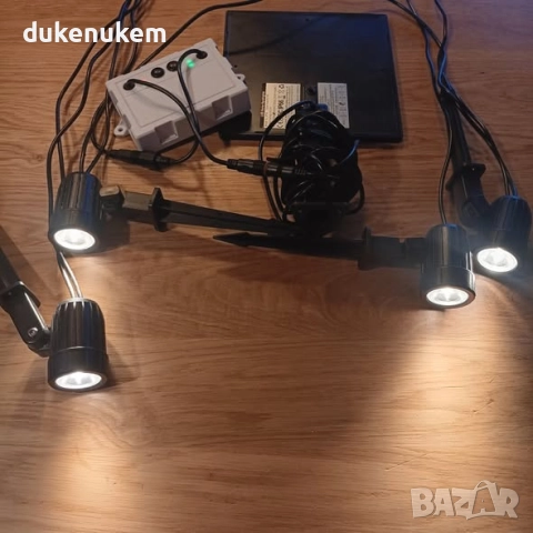 Комплект от 4 броя соларни прожектора за градина, топла светлина, 5000 mAh, IP66, 3 режима, снимка 11 - Прожектори - 52559173
