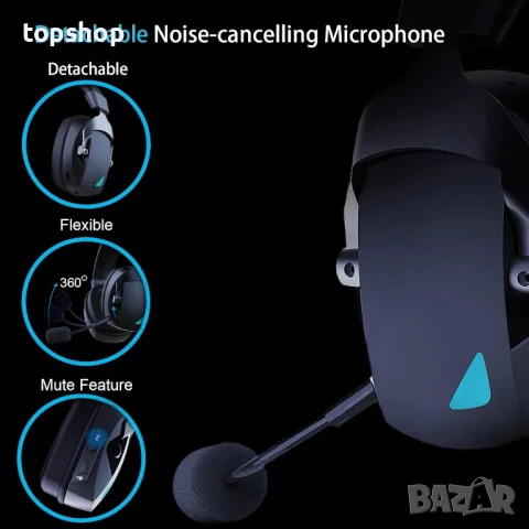 НОВИ безжични слушалки BL100 pro 2.4GHz USB C Wireless Bluetooth 5.2, 60H, 3D стерео звук, снимка 5 - Слушалки и портативни колонки - 50502530