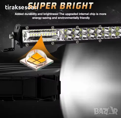 НОВ МОДЕЛ 70 cm 240W 12D ULTRASLIM LED BAR в комплект с окабеляване, снимка 6 - Аксесоари и консумативи - 49680567