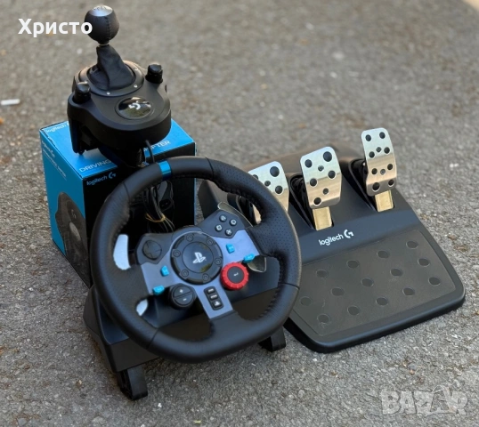 Гейминг сет Logitech G29 (волан + педали) + Logitech Driving Force Shifter (скоростен лост) , снимка 2 - Аксесоари - 54330111