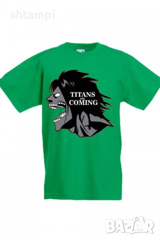 Детска тениска Attack on Titan titans are comings,Анимация,игра,Празник,Повод, снимка 6 - Детски тениски и потници - 37946488
