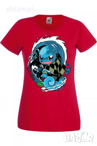 Дамска тениска Pokemon Squirtle,Анимация,игра,Празник,Повод., снимка 4 - Тениски - 38073796