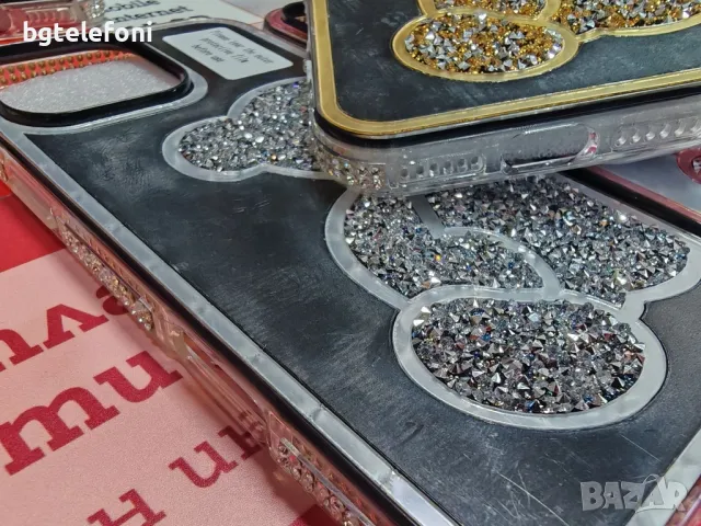 iPhone 16,16 Pro,16 Pro Max луксозни блестящи гърбове Teddy Bear, снимка 11 - Калъфи, кейсове - 47284897