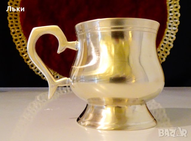 Масивни чаши за ракия,никелово сребро. , снимка 3 - Антикварни и старинни предмети - 37550611