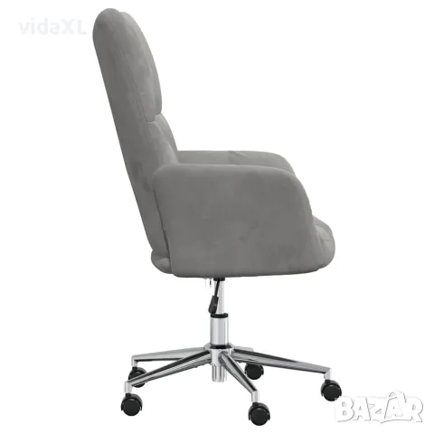 vidaXL Релакс стол, светлосив, кадифе, снимка 4 - Дивани и мека мебел - 56146910