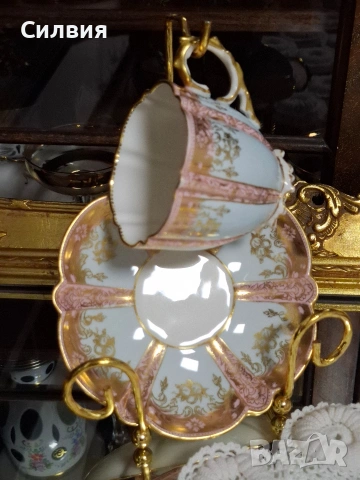*Aynsley* Антикварен сет 🌿Чаша с чинийка , снимка 12 - Антикварни и старинни предмети - 53288361