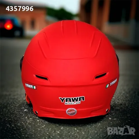 Каска за мотор PA523, С Визьор, Червено, снимка 3 - Аксесоари и консумативи - 49048287