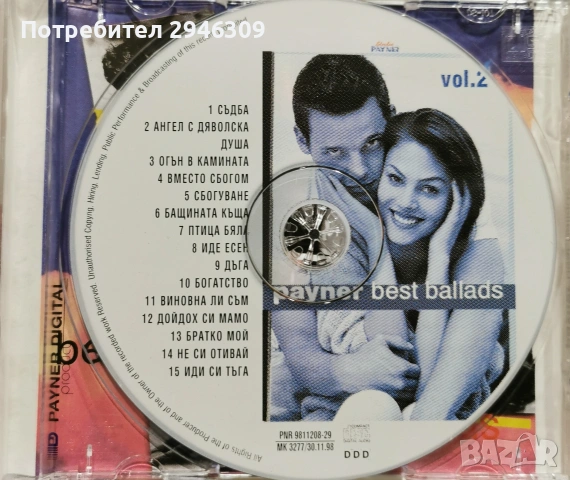 Payner Best Ballads vol. 2(1998), снимка 3 - CD дискове - 53900073