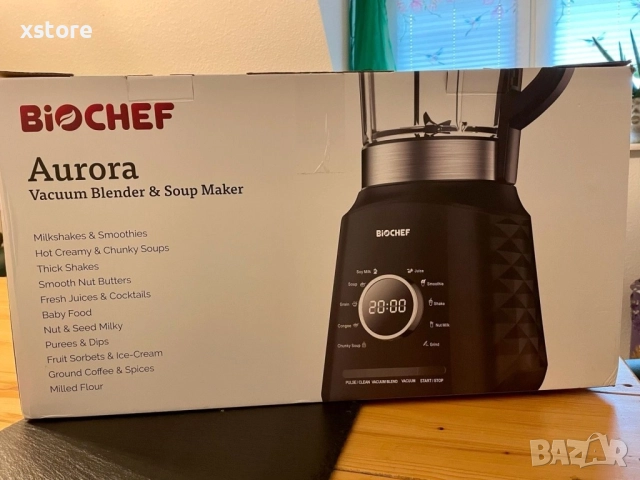 Вакуумен блендер и уред за приготвяне на супи Aurora - черен, червен, снимка 8 - Блендери - 52595874