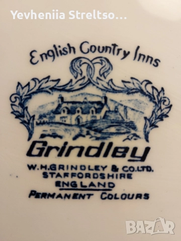 Керамическое блюдо поднос с пейзажем. Англия, снимка 5 - Прибори за хранене, готвене и сервиране - 52851068