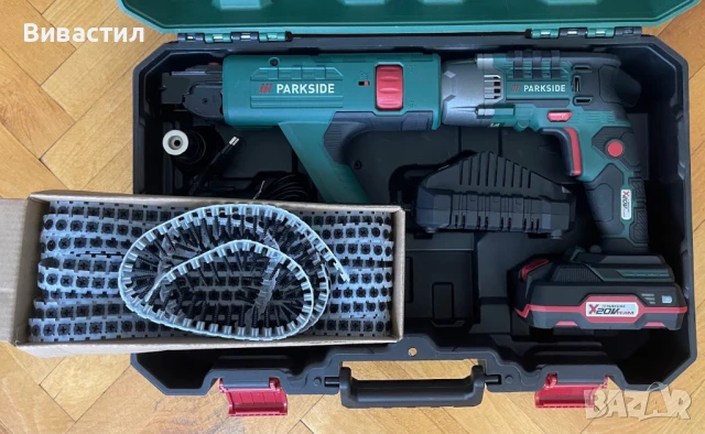 Нов акумулаторен винтоверт за гипс картон Parside, снимка 2 - Винтоверти - 50515425