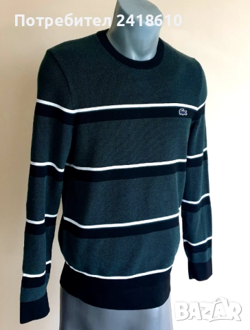 Lacoste Made In France / Knit Mens Size 3 - S  ОРИГИНАЛ! Мъжки Памучен Пуловер!, снимка 12 - Пуловери - 52592745