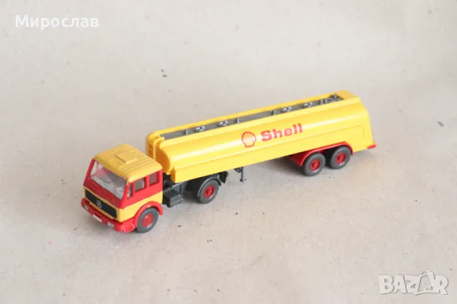 WIKING 1:87 H0 MERCEDES BENZ SHELL ЦИСТЕРНА КАМИОН МОДЕЛ, снимка 7 - Колекции - 49452840
