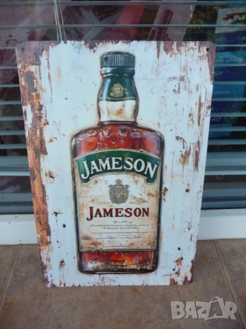 Метална табела Jameson бутилка ирландско уиски пълна за пиене с приятели