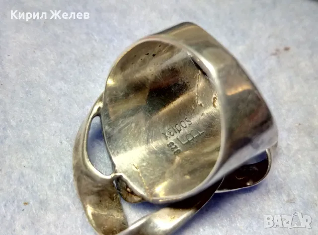 XEIPOS Бутиков АР НУВО СЕДЕФЕН СРЕБЪРЕН ПРЪСТЕН СРЕБРО 925 с КРАЛСКИ СЕДЕФ ЮВЕЛИРНА ИЗРАБОТКА 49106, снимка 5 - Пръстени - 49427751