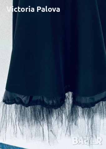 Скъпа черна рокля с тюл RINASCIMENTO Италия, снимка 14 - Рокли - 50506441