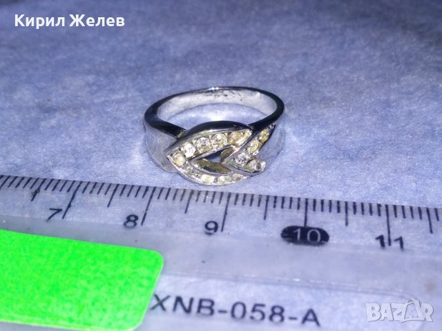 ИЗЯЩЕН МОДЕН КРИСТАЛЕН АРТ ПРЪСТЕН от ХРОМИРАНА НЕРЪЖДАЕМА СТОМАНА 37003, снимка 7 - Пръстени - 39754330