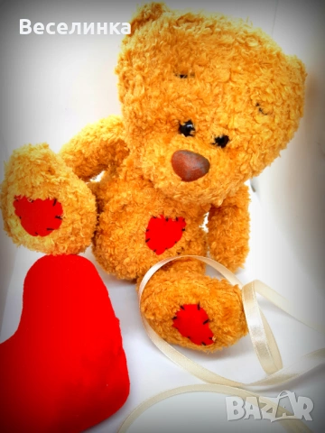 Плюшено мече, подарък за Свети Валентин-003, снимка 2 - Романтични подаръци - 53035585