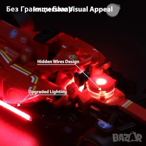 Нов USB LED Комплект за LEGO 77242 Ferrari F1 Race Car Осветление Лего кола, снимка 4 - Други - 54353902
