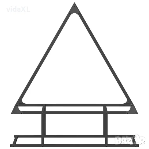 vidaXL Стойка за дърва за огрев черна Студено валцувана стомана, снимка 5 - Дърва за огрев - 56148308