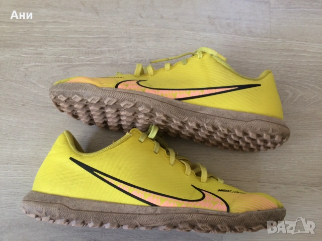 Жълти кожени маратонки NIKE., снимка 3 - Детски маратонки - 54309231